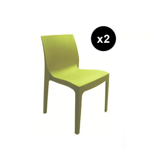 3S. x Home - Lot De 2 Chaises Design Vert Anis Istanbul - Chaise Design