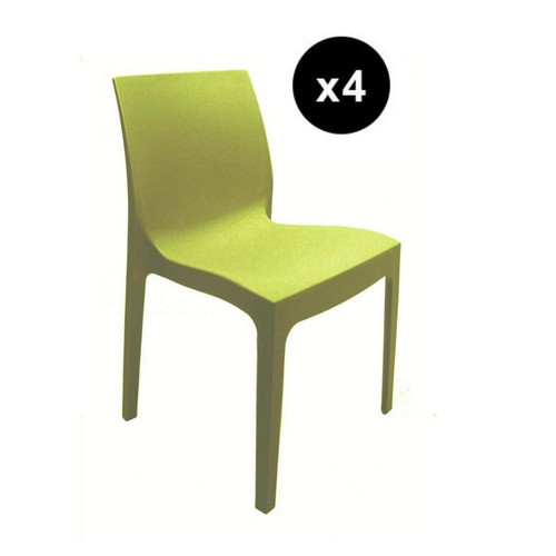 3S. x Home - Lot De 4 Chaises Design Vert Anis Istanbul - Chaise Design