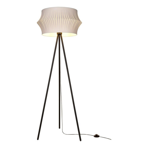 Britop Lighting - Lotus Lampadaire 1xE27 Max.40W Noir/Noir PVC/Gris - Lampes sur pieds Design