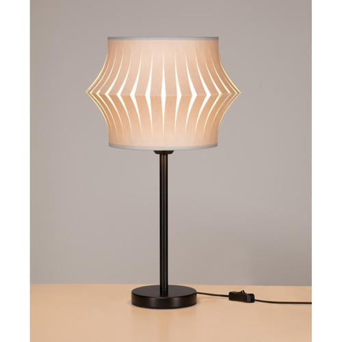 Lotus Lampe à poser 1xE27 Max.40W Noir/Noir PVC/Gris Britop Lighting