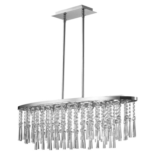 Britop Lighting - Lampe suspendue Incl. 8xG9 3W Chrome/Transparent  - Suspension Design