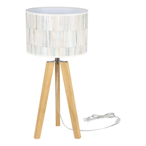 Britop Lighting - Malo Lampe à poser 1xE27 60W Chêne huilé/PVC transparent/Multicolore - Lampe Design