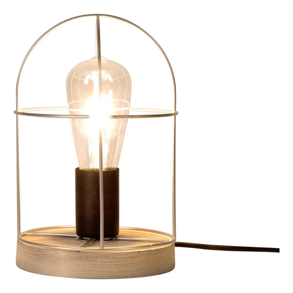 Lampe de table Netuno 1xE27 Max.25W Pin gris teinté/Noir/Argent  Argent Britop Lighting Meuble & Déco