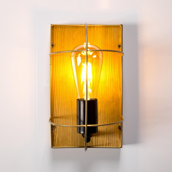 Lampe murale Netuno 1xE27 Max 15W Led Pin teinté/Noir/Or  Britop Lighting