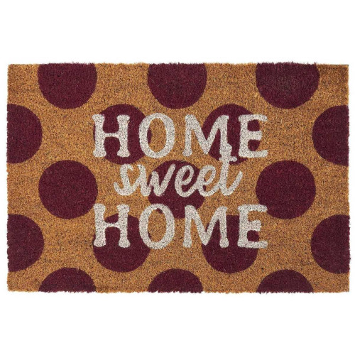 3S. x Home - Paillasson Pois Home Sweet Home en Fibre De Coco  - Mobilier Deco