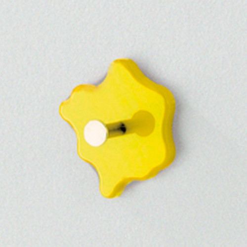 3S. x Home - Patère murale jaune avec crochet en acier chromé - Porte-Manteau Et Patères Design