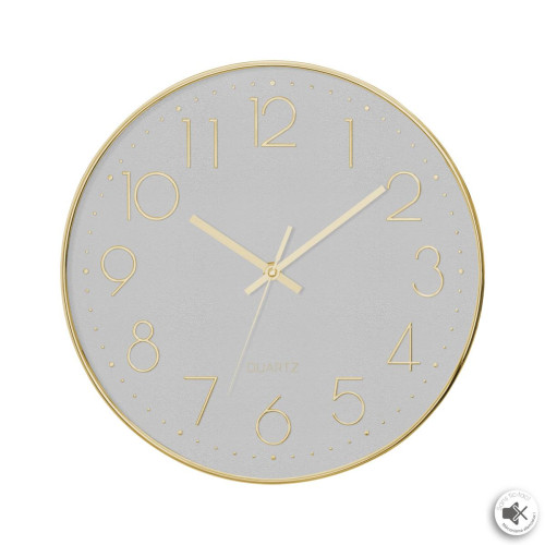 3S. x Home - Pendule Silence Plastique Doré - Horloges Design