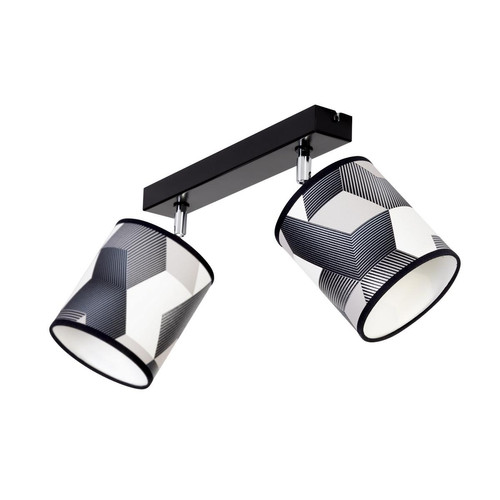 Britop Lighting - Plafonnier Espacio 2xE27 Max.25W Noir/Multicolore - Lampes et luminaires Design