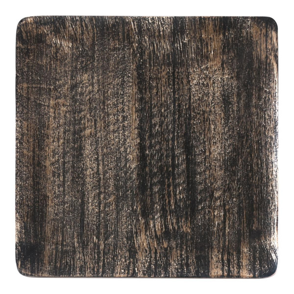 Plat carré décoratif 21 cm bois noir et or Naturel foncé 3S. x Home Meuble & Déco