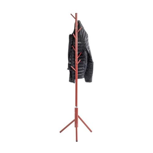 3S. x Home - Porte manteau en métal laqué rouge avec 8 crochets de vestiaire - Divers rangements