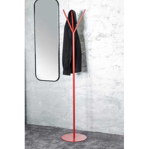 3S. x Home - Porte manteau en métal avec 3 crochets rouge - Meuble Et Déco Design
