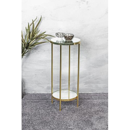 Porte plantes en métal laitonné avec étagères en verre miroir Bronze 3S. x Home Meuble & Déco