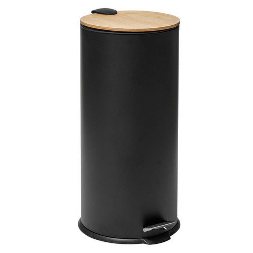 3S. x Home - Poubelle 30L MODERN Noir Bambou - Mobilier Deco
