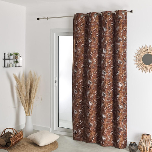 3S. x Home - RIDEAU AMEUBLEMENT JACQUARD-TERRACOTTA-140X260 - French Days