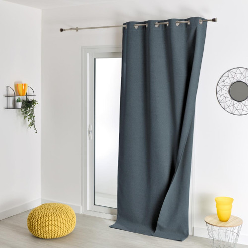 3S. x Home - Rideau Ameublement Occultant Double Face Anthracite 135x260 - Rideaux 3S. x Home