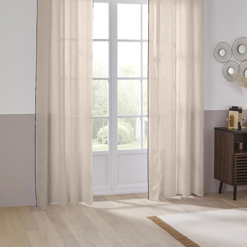 3S. x Home - Rideau en lin beige 130x260 cm "Linah" - Rideaux Design