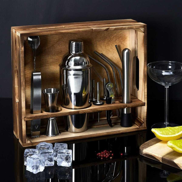 Set A Cocktail 15 Accessoires en Métal  Argent 3S. x Home Meuble & Déco