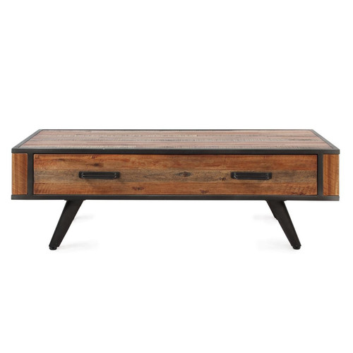 3S. x Home - Table basse 1 tiroir en bois marron - Meuble Et Déco Design