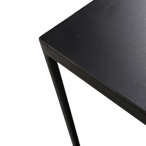 3S. x Home - Table Basse Carré Métal Noir EXPO - Table d appoint noire