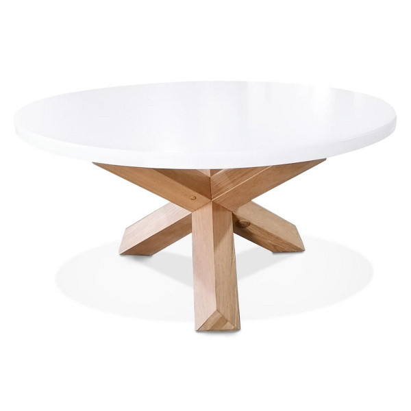 Table basse Blanche design LIV 80 COFFEE TABLE Style scandinave Blanc 3S. x Home Meuble & Déco