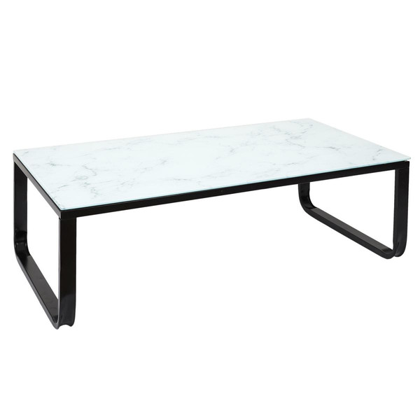 Table Basse En Verre Marble Blanc Blanc 3S. x Home Meuble & Déco