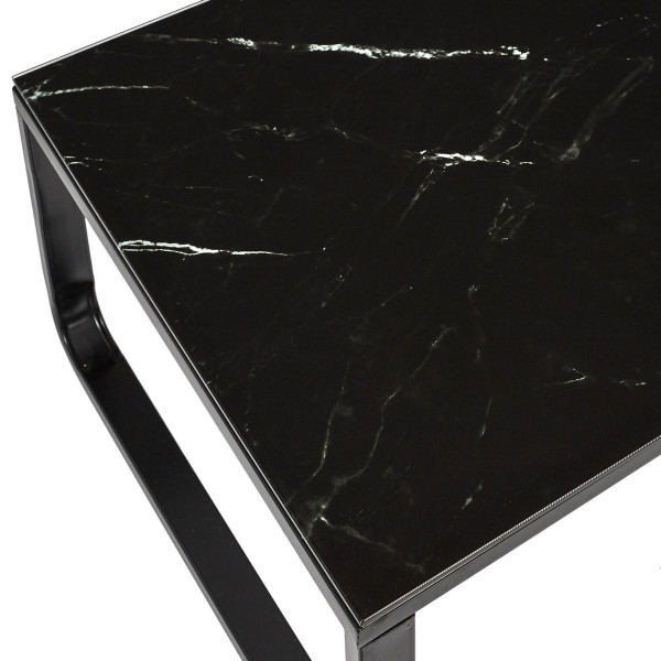 Table Basse En Verre Marble Noir Table basse