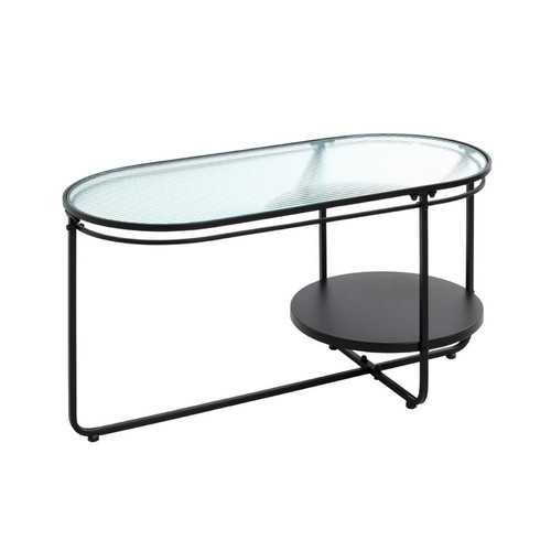 3S. x Home - table basse en métal laqué noir, - Table d appoint noire