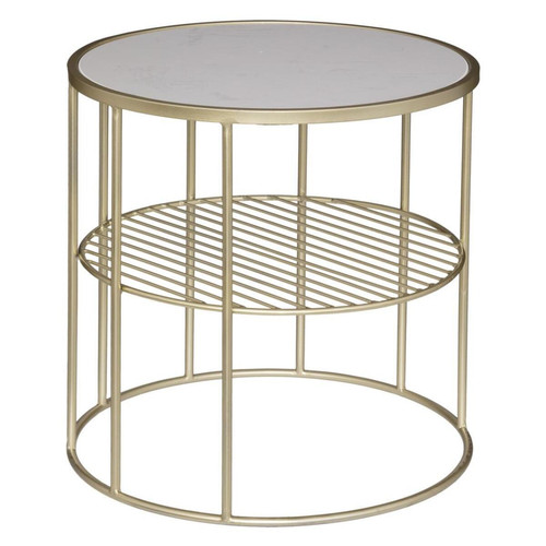 3S. x Home - Table café porte revêtement "Owen" marbre doré - Table Basse Design