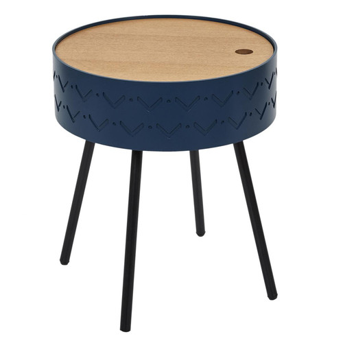 3S. x Home - Table Coffre EUGENIE Bleu Nuit - Sélection meuble & déco Scandinave