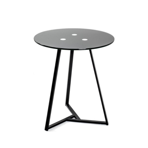 3S. x Home - Table d'Appoint Plateau En Verre - Table Basse Design