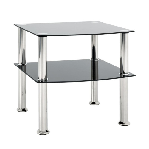 3S. x Home - Table d'appoint carré Noire - Table Basse Design