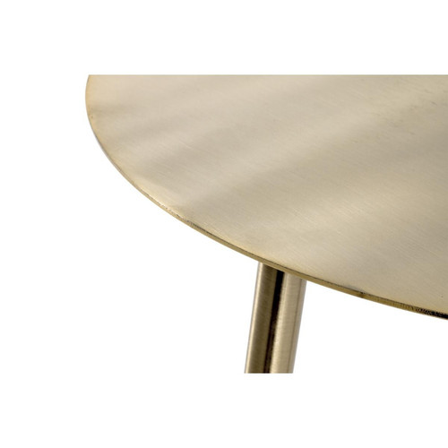 Table d'appoint avec structure en acier laqué doré et plateau en métal massif  3S. x Home