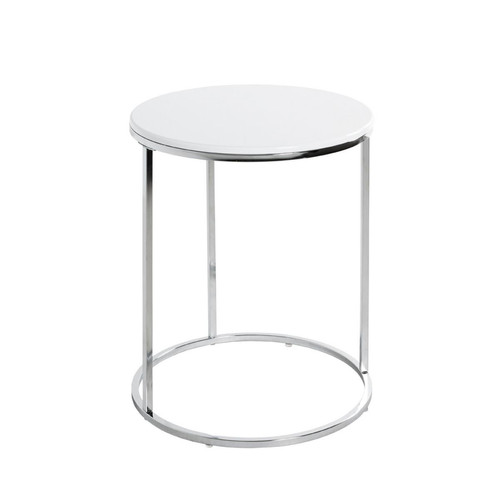 3S. x Home - table d'appoint Structure en tube d'acier chromé - Table Basse Design
