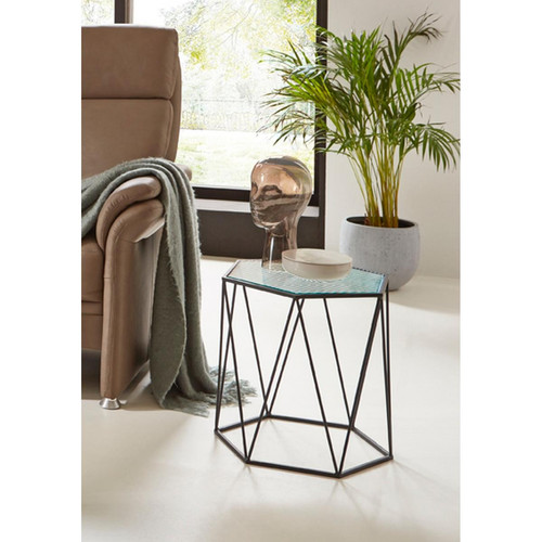 table d'appoint plateaux en verre trempé décoratif  Noir 3S. x Home Meuble & Déco