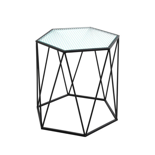 3S. x Home - table d'appoint plateaux en verre trempé décoratif  - Collection Authentique Meubles et Déco