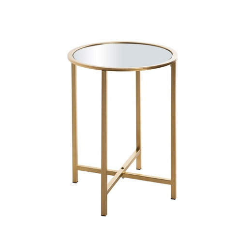 3S. x Home - Table d'appoint ronde Dorée  - Table Basse Design