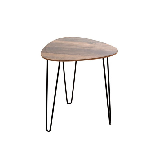 3S. x Home - Table d'appoint Petit modèle Noir chêne foncé - Table d appoint noire