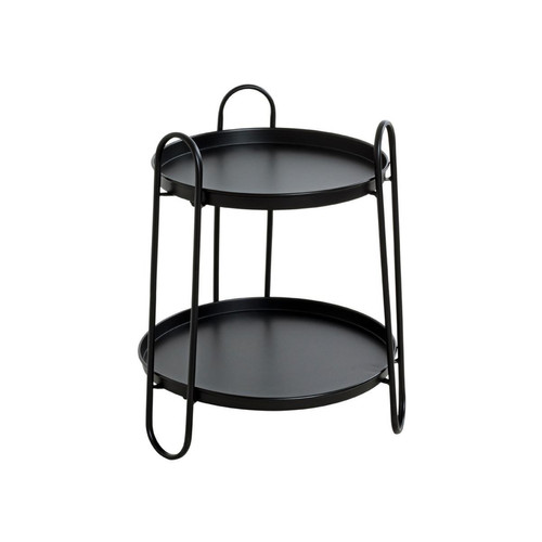 3S. x Home - Table d'appoint acier laqué noir - Meuble Et Déco Design