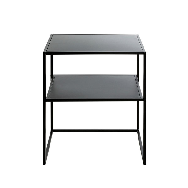 Table d'appoint petit modèle métal laqué noir 3S. x Home