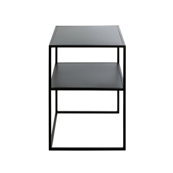 Table d'appoint petit modèle métal laqué noir Table basse