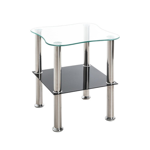 3S. x Home - Table d'appoint double plateau en verre  - Meuble Et Déco Design