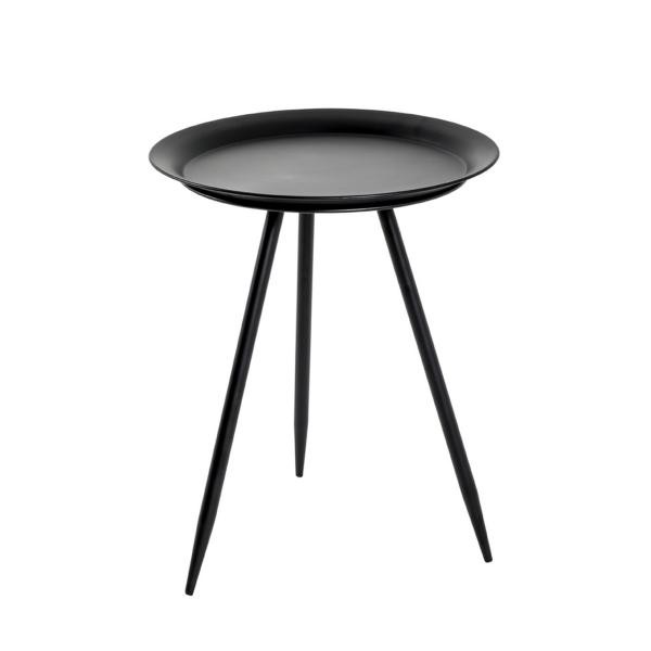 table d'appoint en métal laqué noir petit modèle Noir 3S. x Home Meuble & Déco