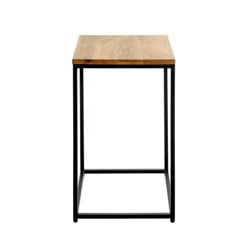 3S. x Home - Table d'appoint plateau chène - Table d appoint noire