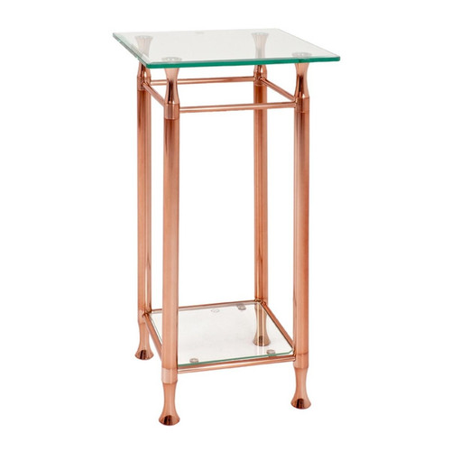3S. x Home - Table d'appoint acier plateau verre transparent grand modèle - Nouveautés Meuble Et Déco Design