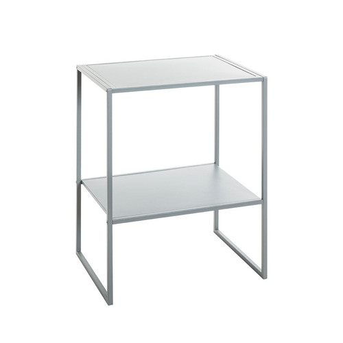 Table d'appoint double plateau métal gris  Gris 3S. x Home Meuble & Déco