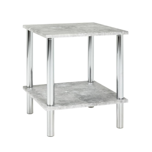 3S. x Home - Table d'appoint deux niveaux avec plateau décor beton - Table Basse Design