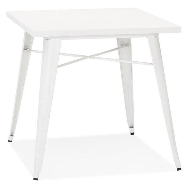 Table De Salle à Manger Blanche Design COLOC Style Industriel  Blanc 3S. x Home Meuble & Déco