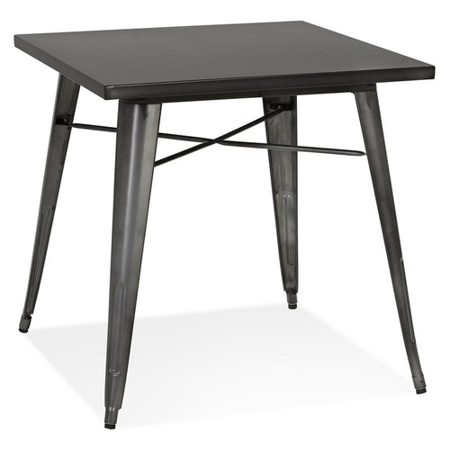 3S. x Home - Table De Salle à Manger Gris Foncé Design COLOC Style Industriel - Table