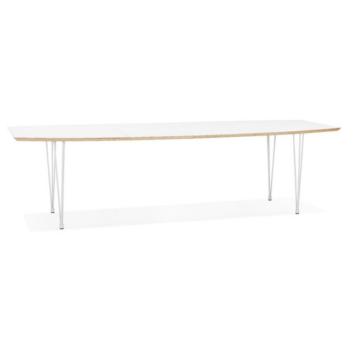 3S. x Home - Table De Salle à Manger Blanche Design GULLIVER  - Table basse blanche design