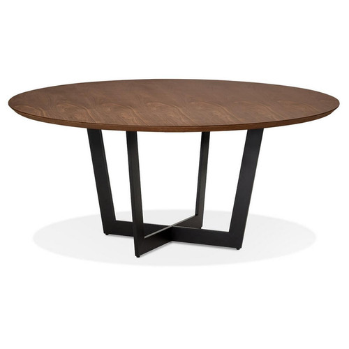3S. x Home - Table De Salle à Manger Marron Foncé Design MARISA Style Scandinave  - Table